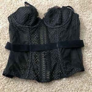 Victoria Secret Black lace corset